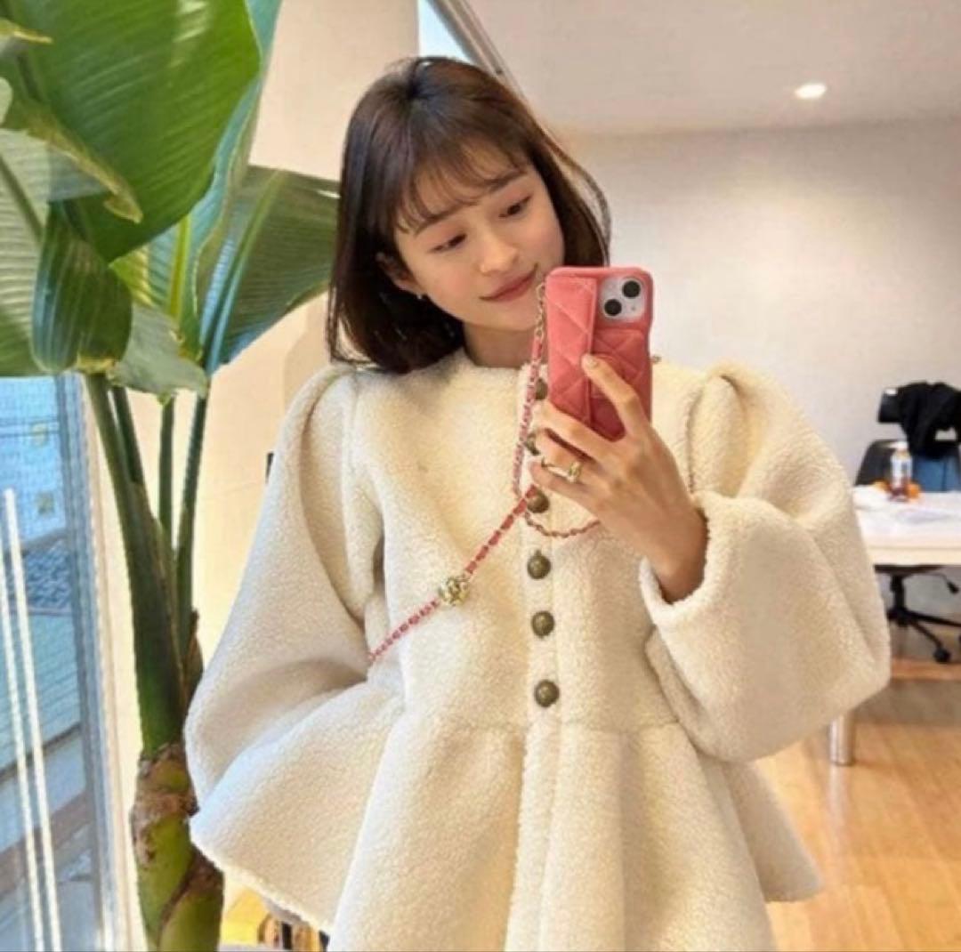 サ bibiy “B” BOA PEPURAMU CARDIGAN