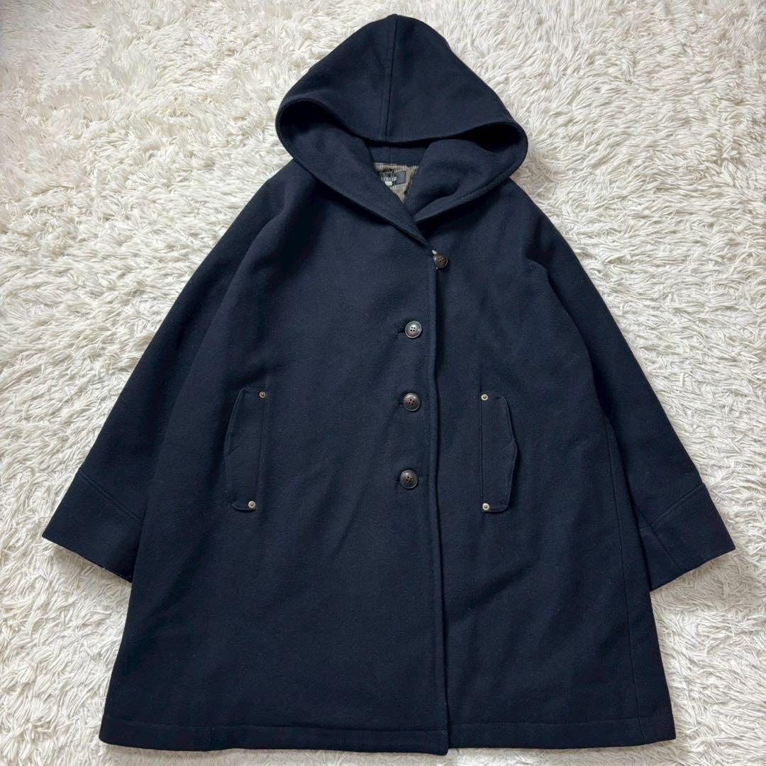 LOISIR ロワズィール　フーデッドコート　ポンチョ風　38