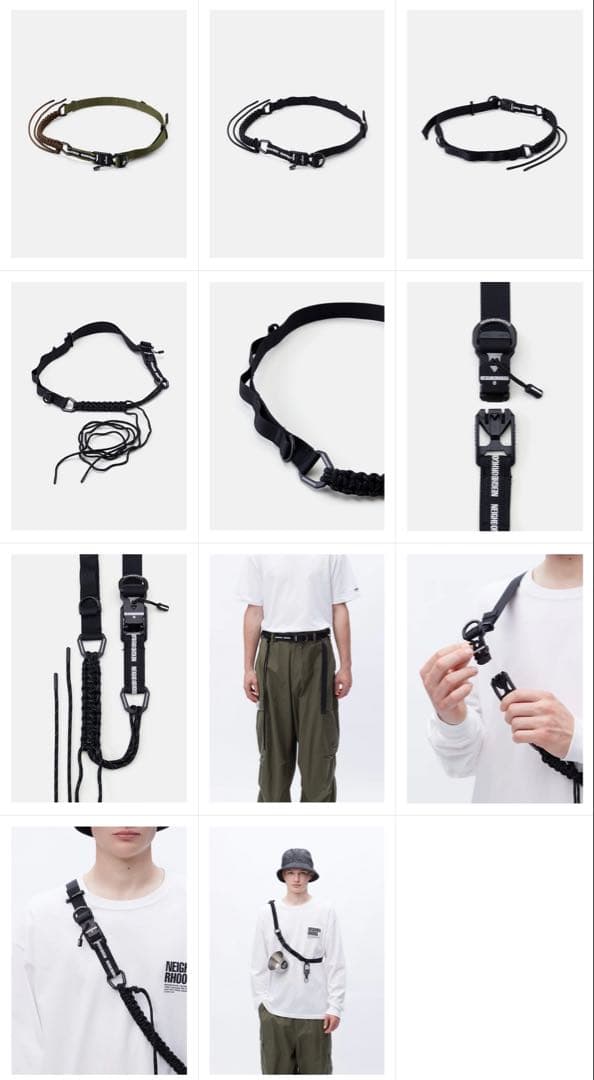 小物 NEIGHBORHOOD PARACORD BELT OL IVE DRAB