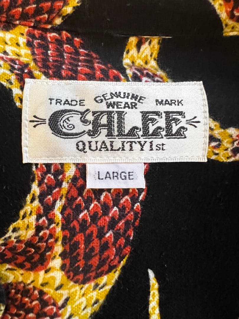 現行限定品 CALEE スネーク柄 フランネル オーバーサイズシャツ Lサイズ