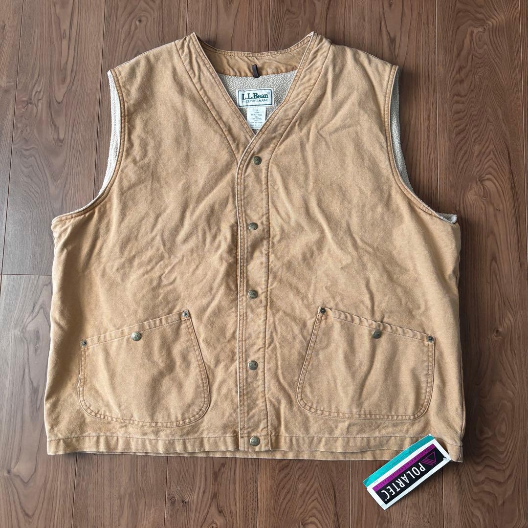 デッド ◎ L.L.BEAN 内ボア ダック ベスト USA製 XXL TALL
