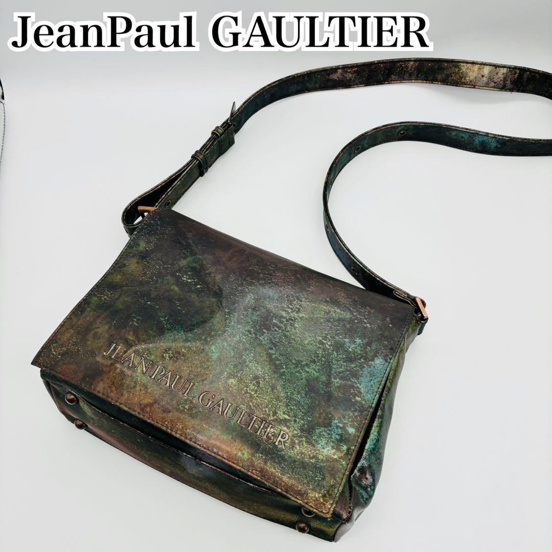 ゴルチエ Vサイバー 玉虫色 ショルダーバッグ メッセンジャーバッグ