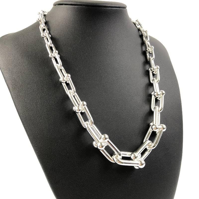 美品 ティファニー ハードウェア グラジュエイテッドリンク ネックレス