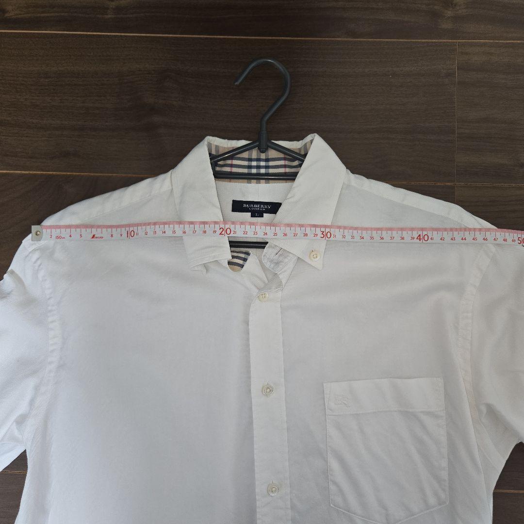 BURBERRY ホワイト長袖シャツ Lサイズ