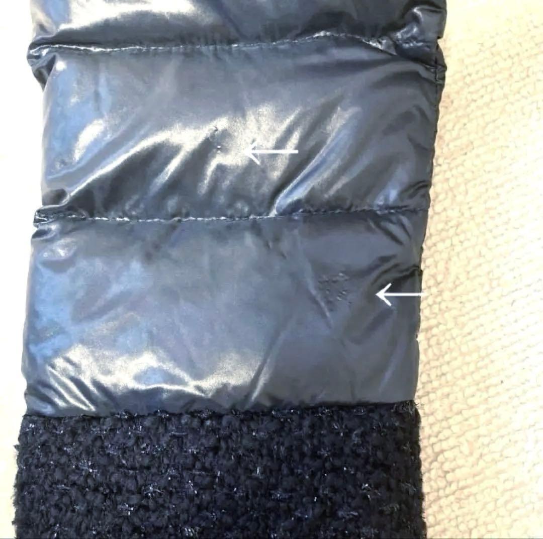 【最終価格】HERNO ヘルノ 軽量ダウンジャケット ネイビー ツイード袖 XS