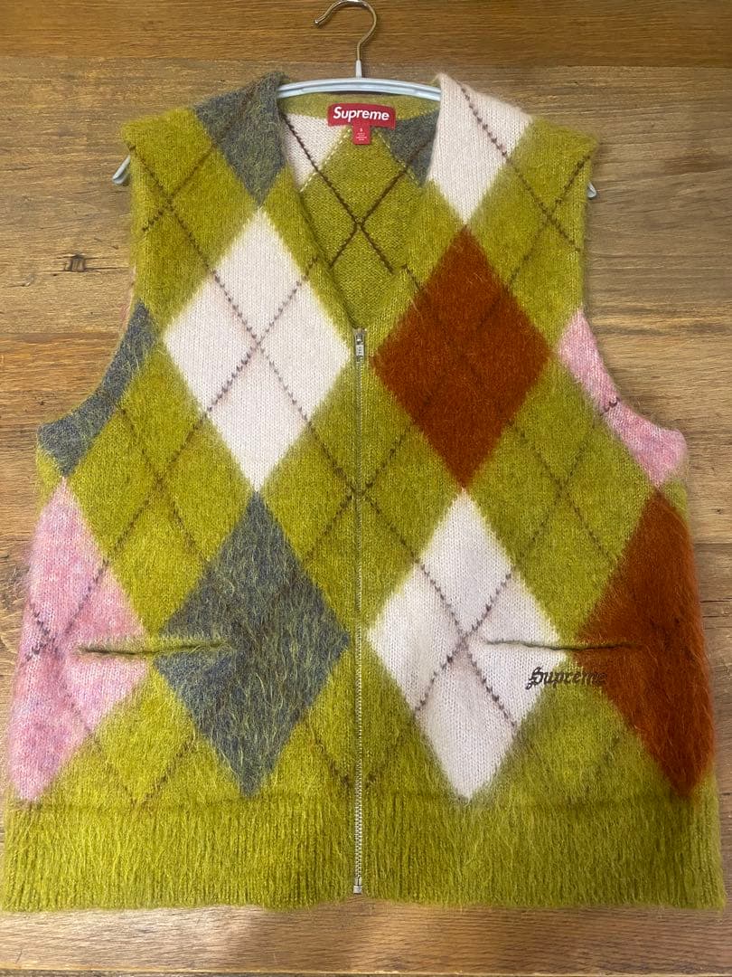 y*i様 SUPREME 24SS BRUSHED ARGYLE ZIP UP