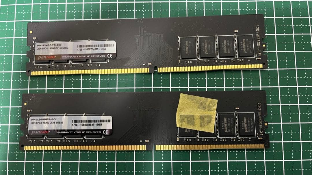 【訳アリ】DDR4メモリ 8GB×2枚 合計16GB 集会所
