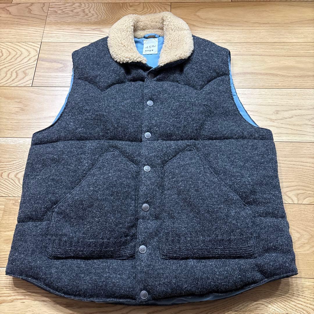 45R シェットランドニット×ナイロンベスト