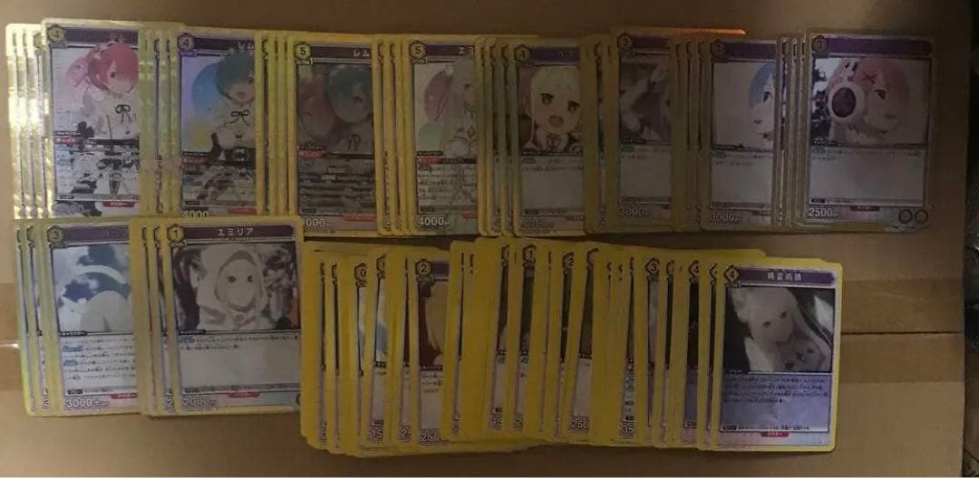 ユニオンアリーナ Reゼロから始める異世界生活 黄色 SR・R・U・C 各4枚