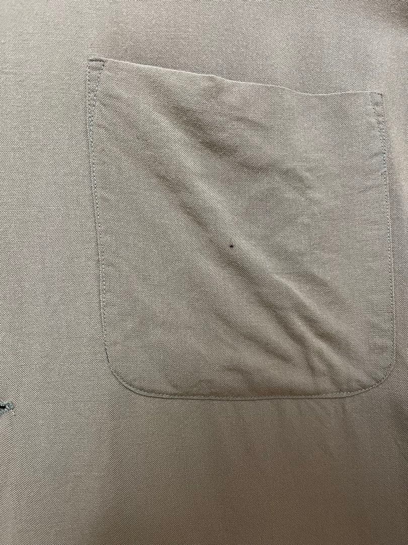 Sportwear オリーブグリーン 長袖シャツ　レーヨン　古着