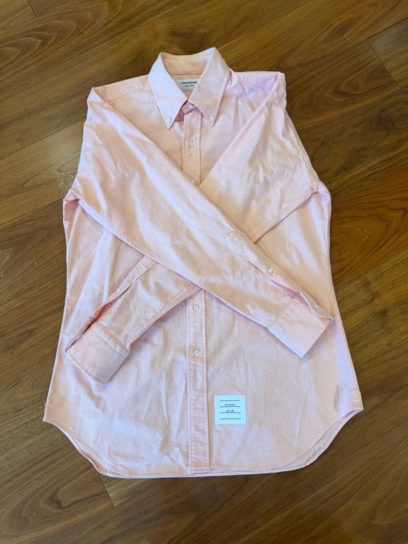 【THOM BROWNE】ピンク ボタンワイシャツ