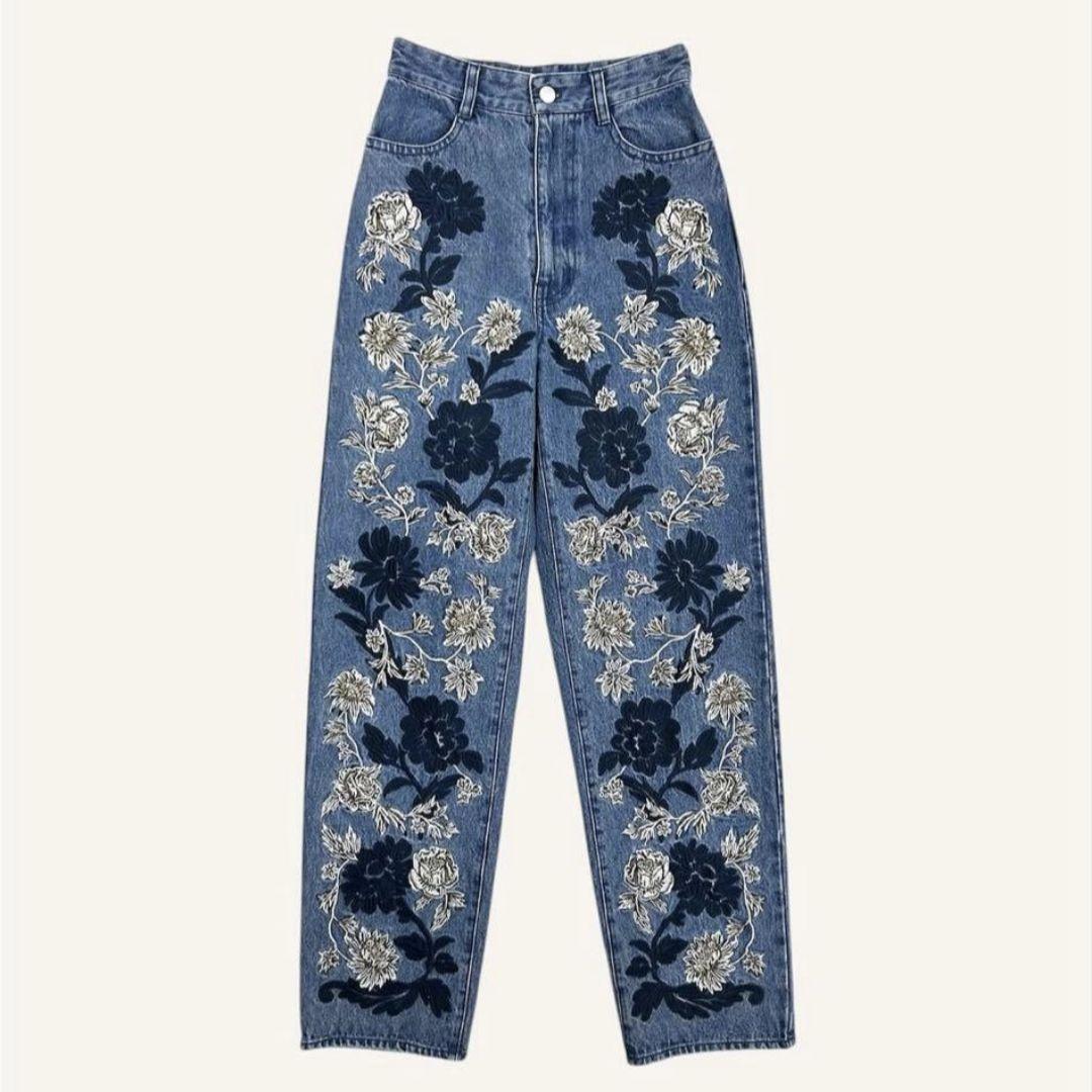 CLANE FLOWER EMBROIDERY PANTS クラネ 2 デニム