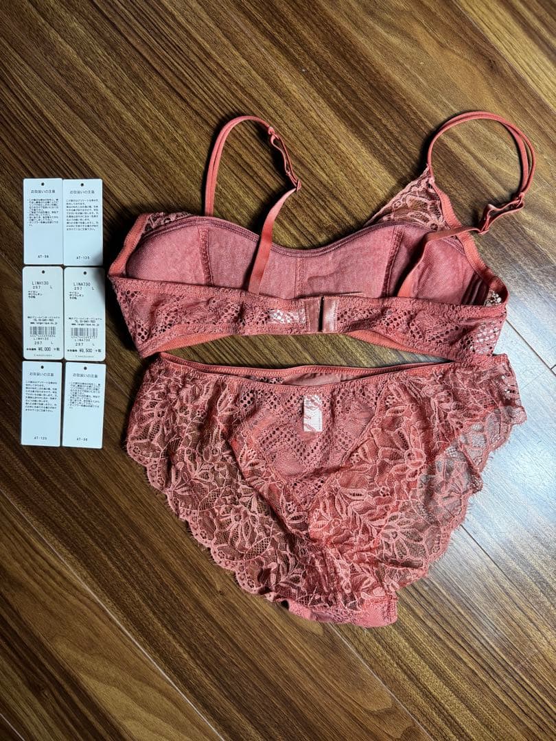ノンワイヤーブラレースショーツセット Mサイズ
