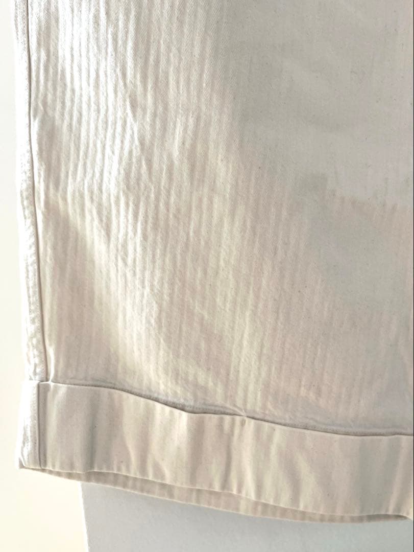 ゴーシュ　オフホワイト　ワイドパンツ ウエストヒモ&ゴム