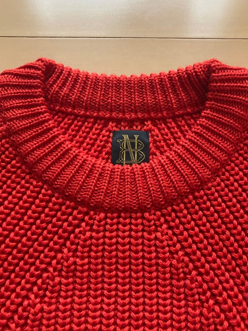 BATONERバトナー　シグネチャークルーネックニットVERMILLION