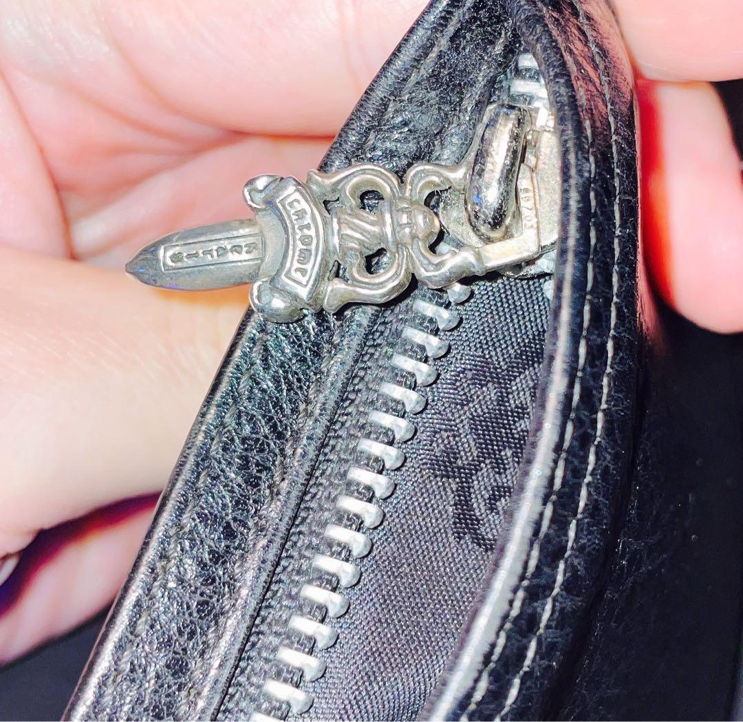 クロムハーツ レザー チェンジパース ポーチ クラッチ ダガー