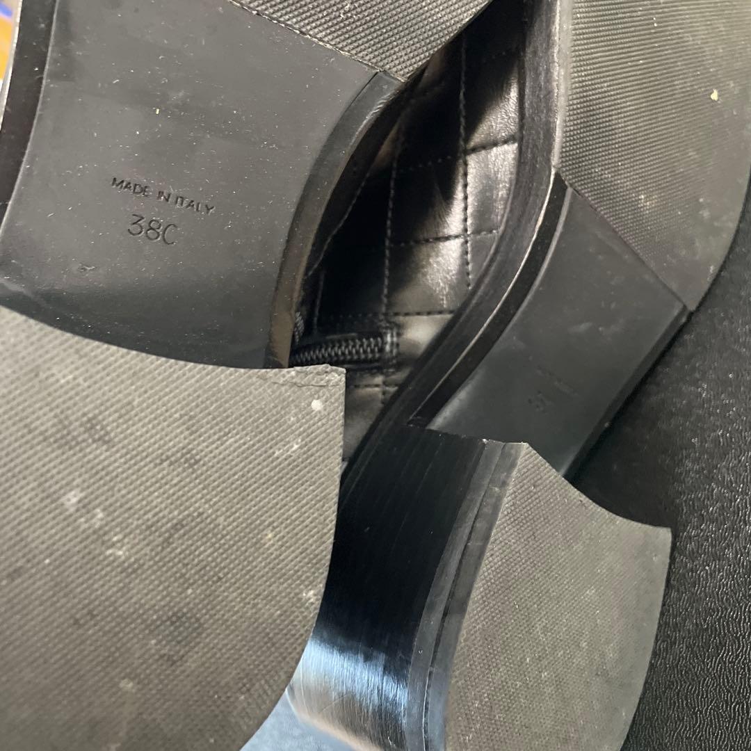 シャネル　黒　38 レザー