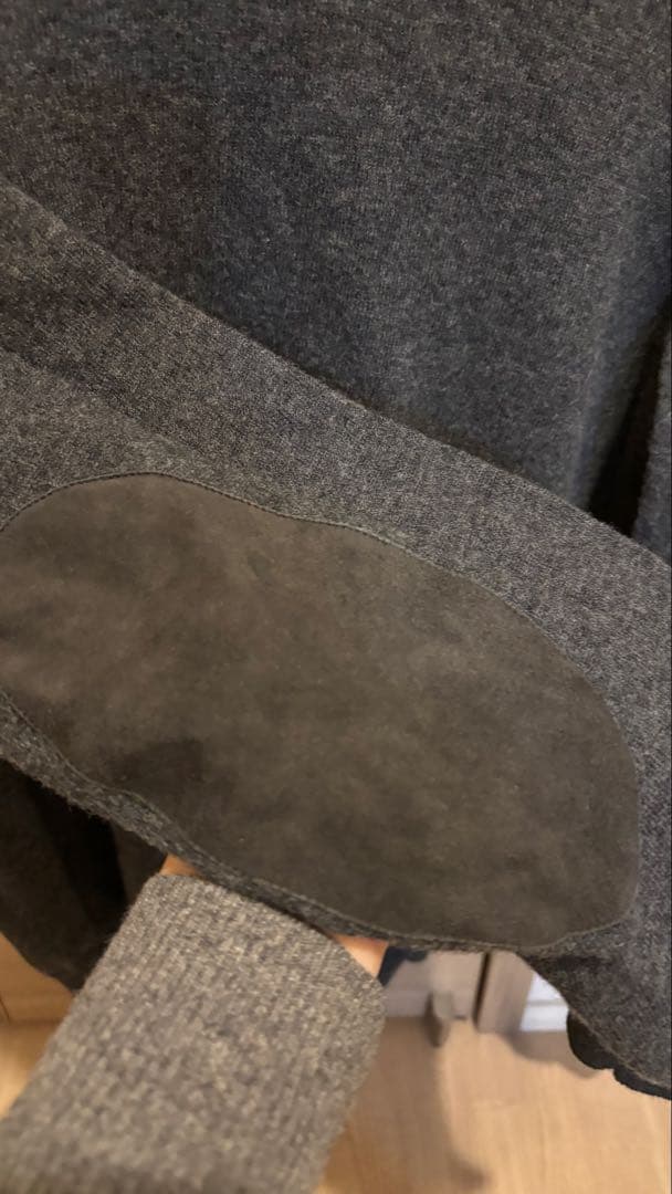 マルジェラ　グレー　クルーネック 長袖ニットセーター