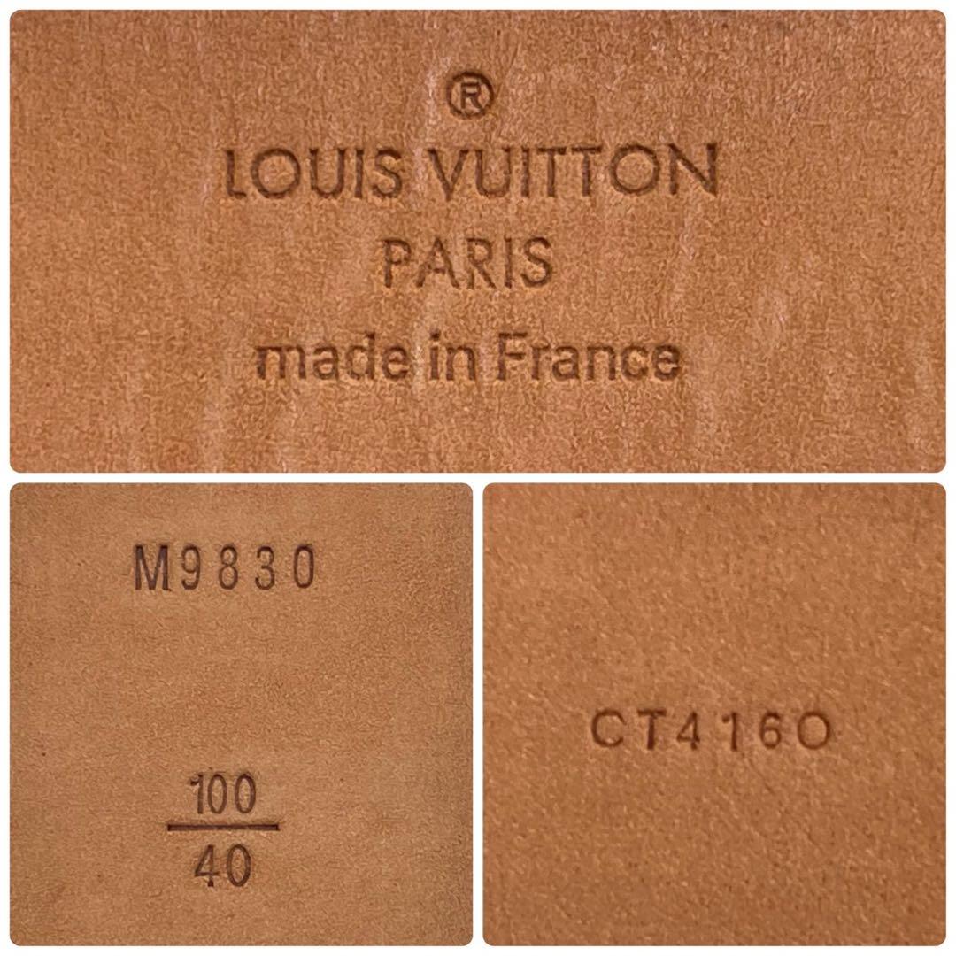 美品✨ルイヴィトン ベルト エレクトリック イニシャル LVロゴ エピ ノワール