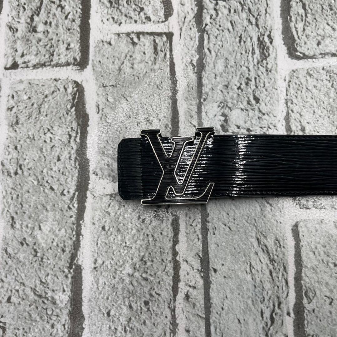 美品✨ルイヴィトン ベルト エレクトリック イニシャル LVロゴ エピ ノワール