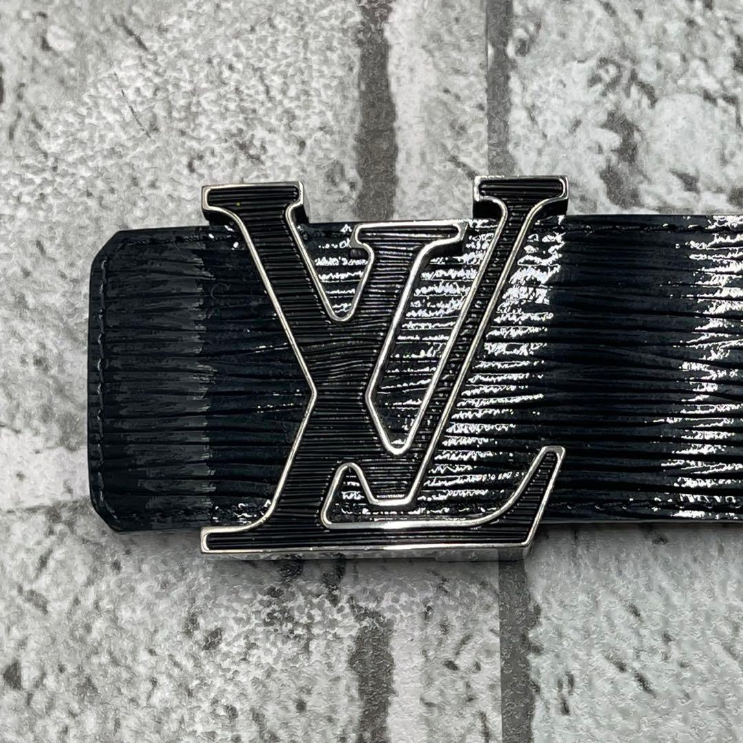 美品✨ルイヴィトン ベルト エレクトリック イニシャル LVロゴ エピ ノワール