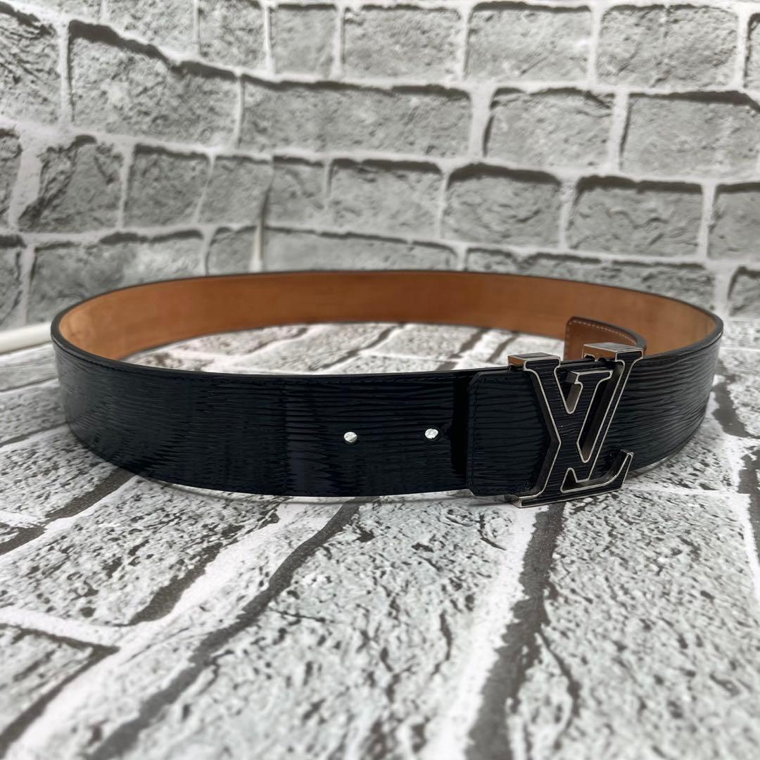 美品✨ルイヴィトン ベルト エレクトリック イニシャル LVロゴ エピ ノワール