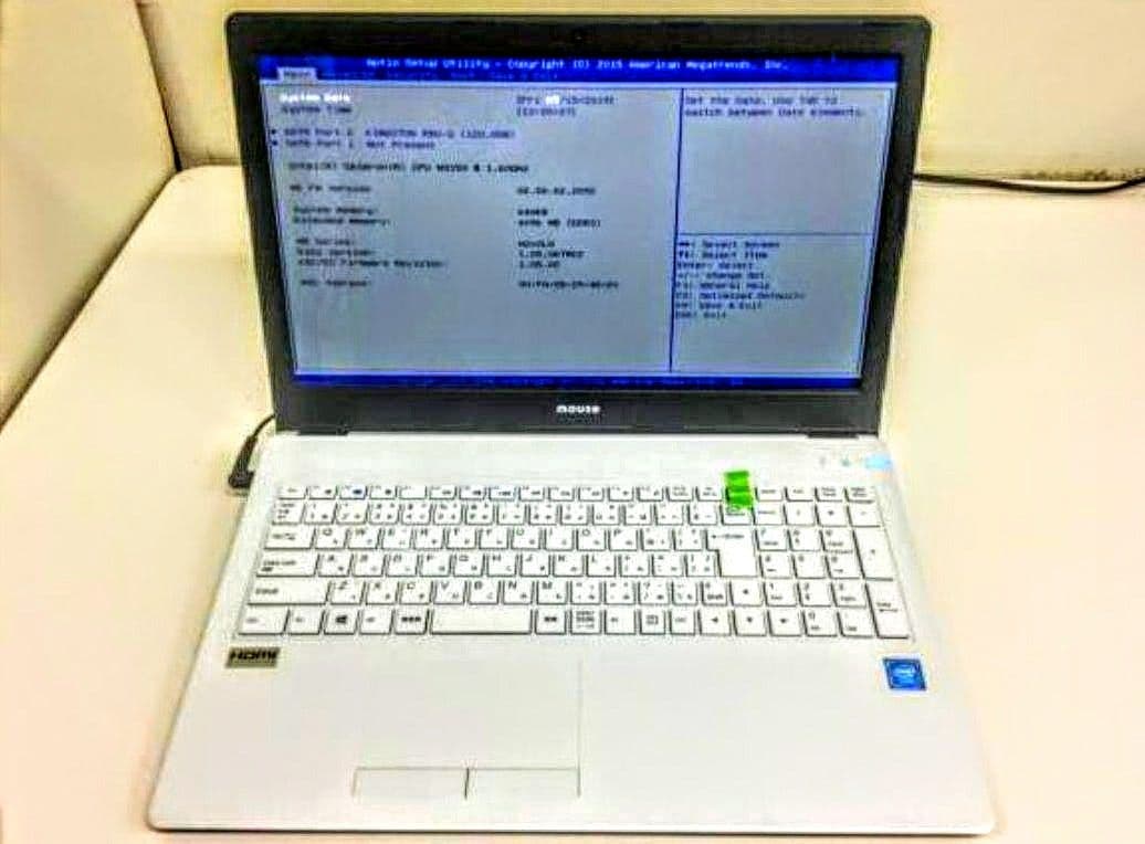 mouse 15.6ノートPC (i7 RAM8G SSD240)