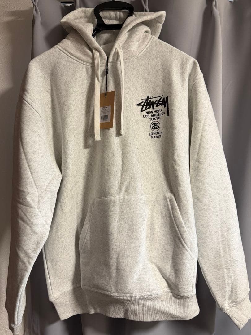 【新品未使用】STUSSY グレーパーカー M ステューシー