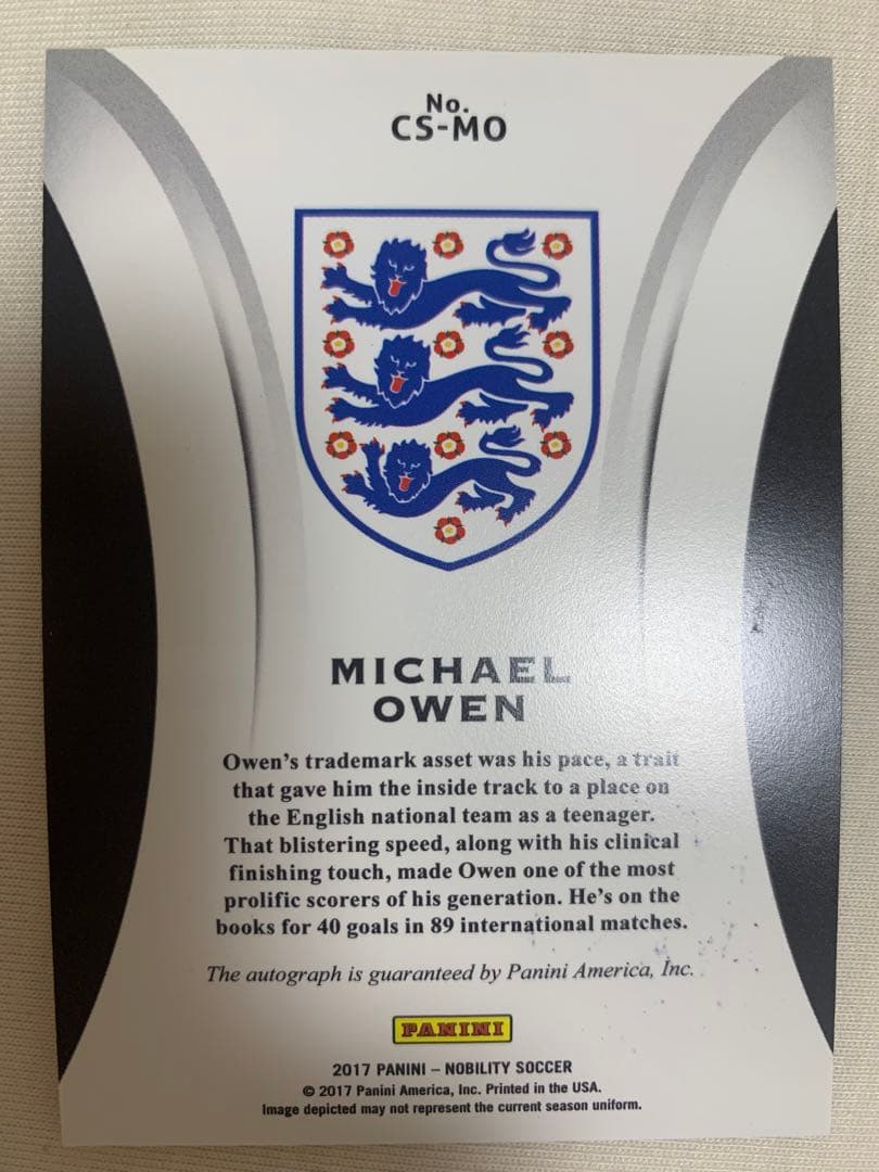 PANINI NOBILITY SOCCERオーウェン　直書サイン
