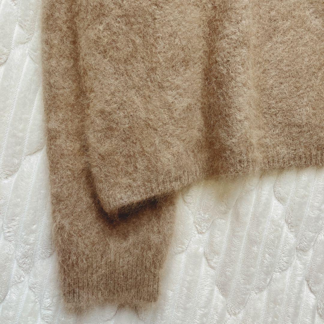 Noble ファーニットVネックプルオーバー F 長袖 ラクーン21AW