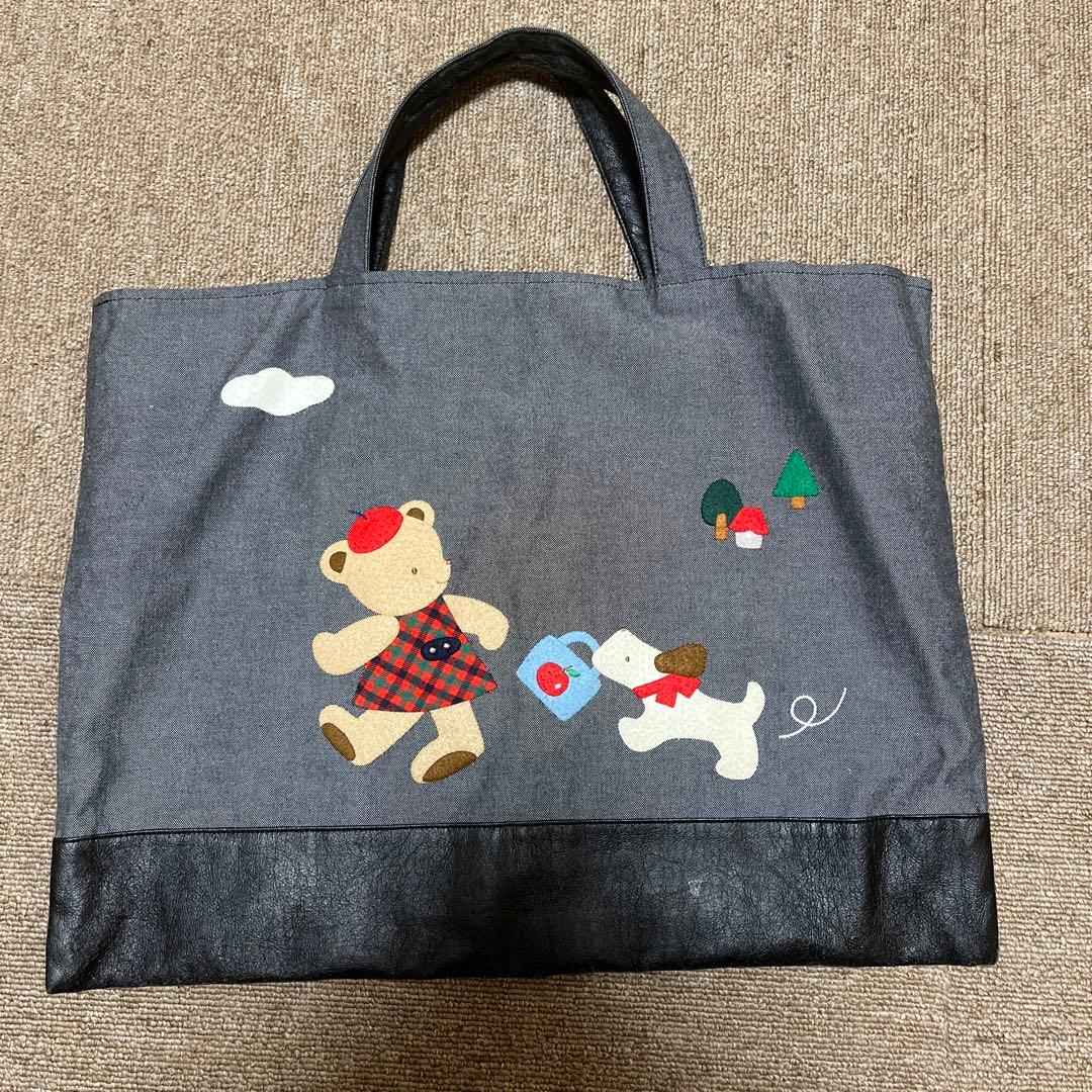 【ムーミンママさん専用】ファミリア デニムバッグ ブラック