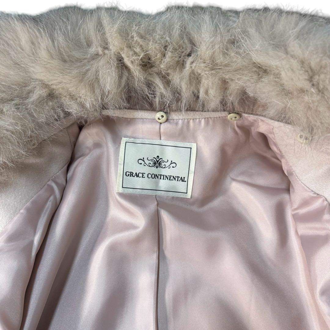 グレースコンチネンタル　カシミヤ　ダッフルコート　フォックスファー　36