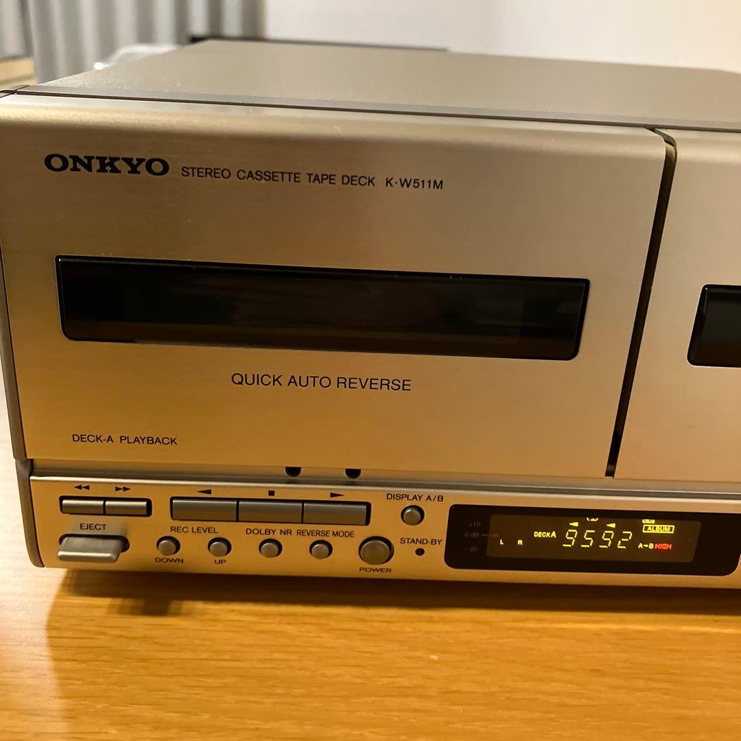 ONKYO カセットテープデッキ K-W511M動作確認済