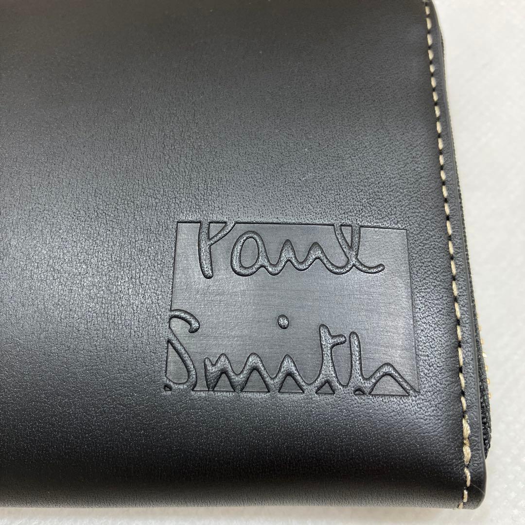 新品未使用品 タグ付き 現行モデル ポールスミス 長財布 ロゴ型押し 黒 牛革