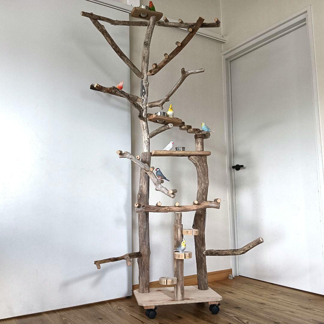 びぐ バードアスレチックジム大型 天然木 自然木 流木 インコ おもちゃ