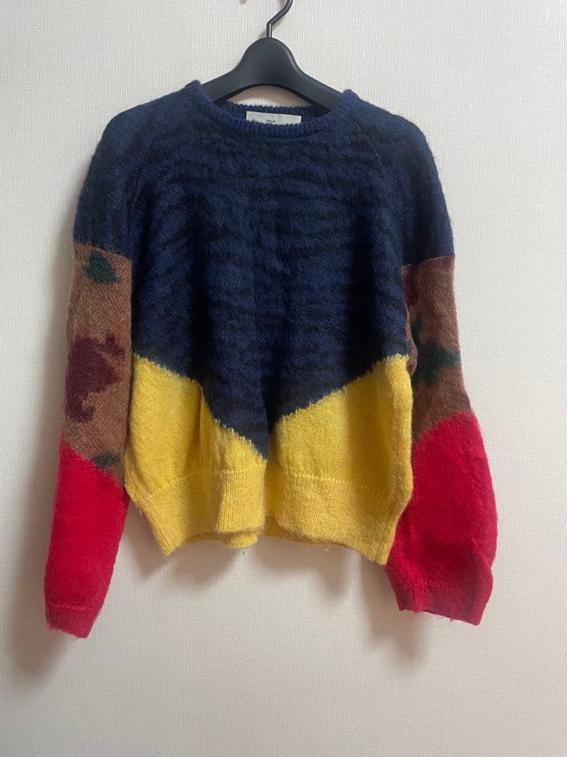 TOGA PULLA カラーブロック長袖ニット