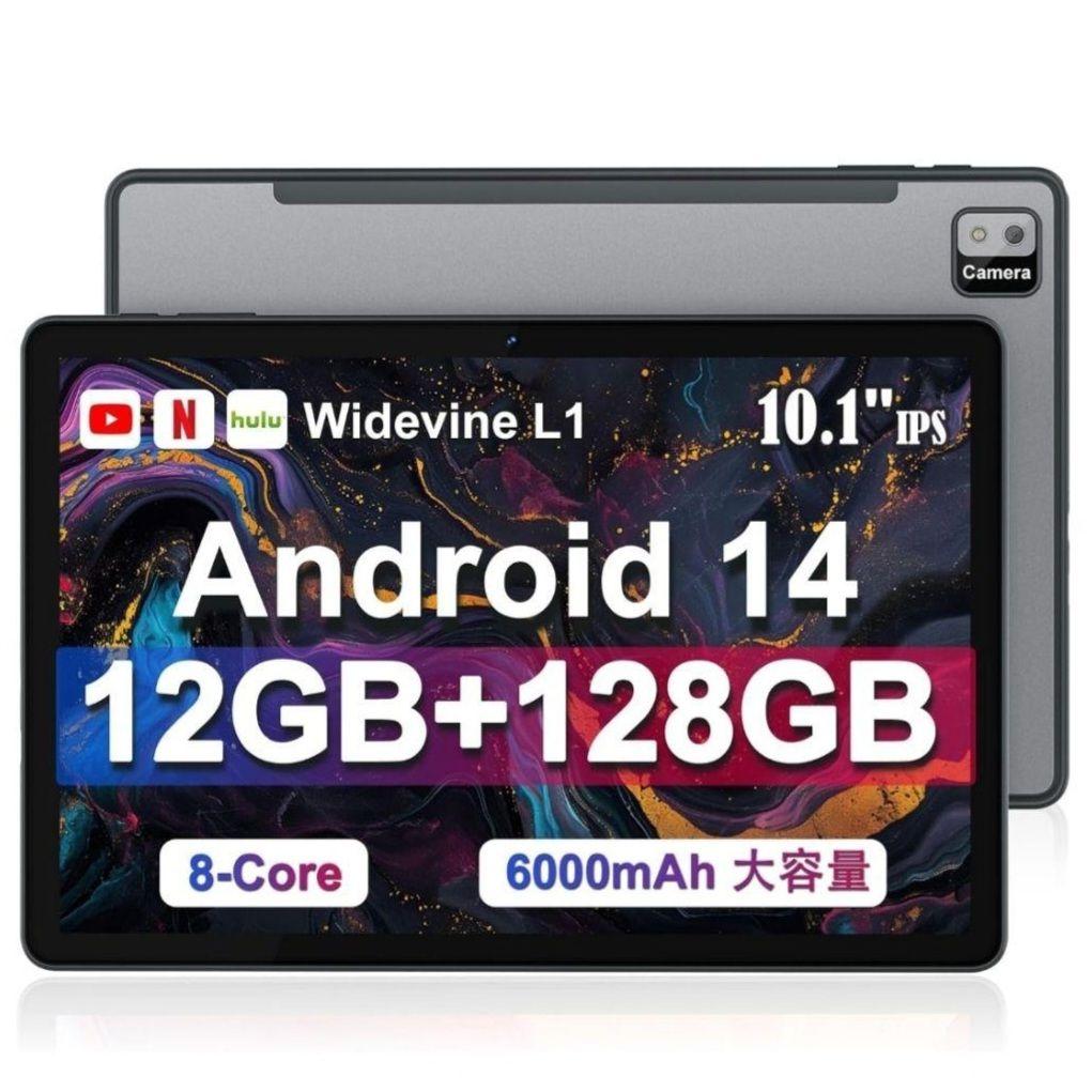 Android 14 タブレット 12GB+128GB タブレット 10インチ