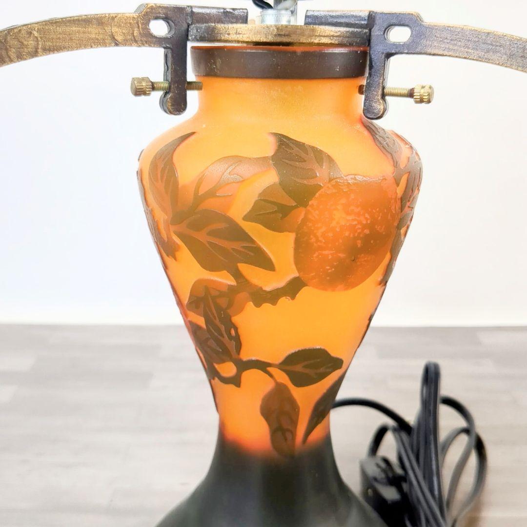 ガレ調　2灯式　アンティーク　テーブルランプ