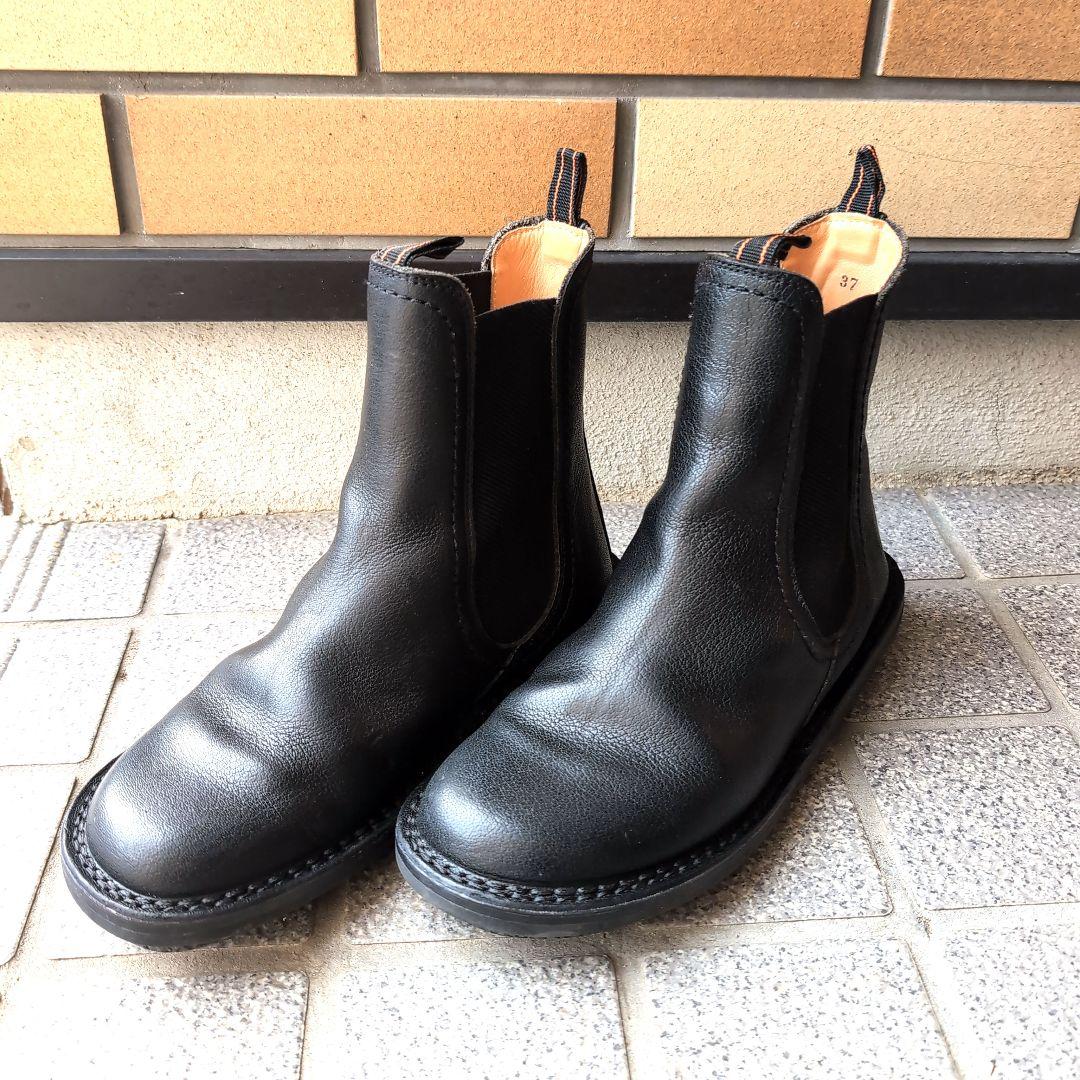 trippenブラック サイドゴアブーツ レザー