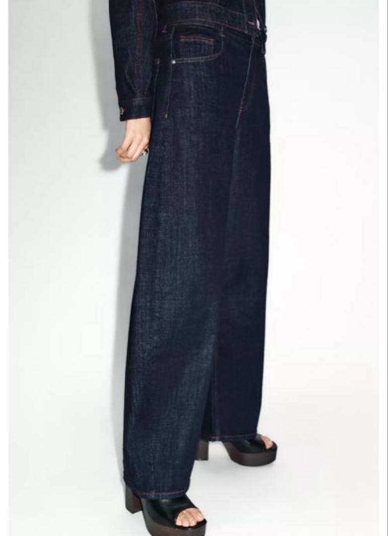 タグ付新品★ZARAのZ1975ハイウエストバレルフィットデニムパンツ★EU36