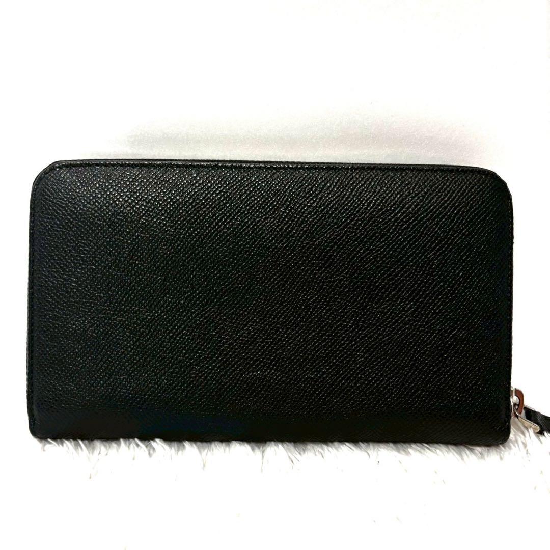 極美品　未使用に近い　ブルガリ　長財布　ビーゼロワン　リング　レザー　ブラック