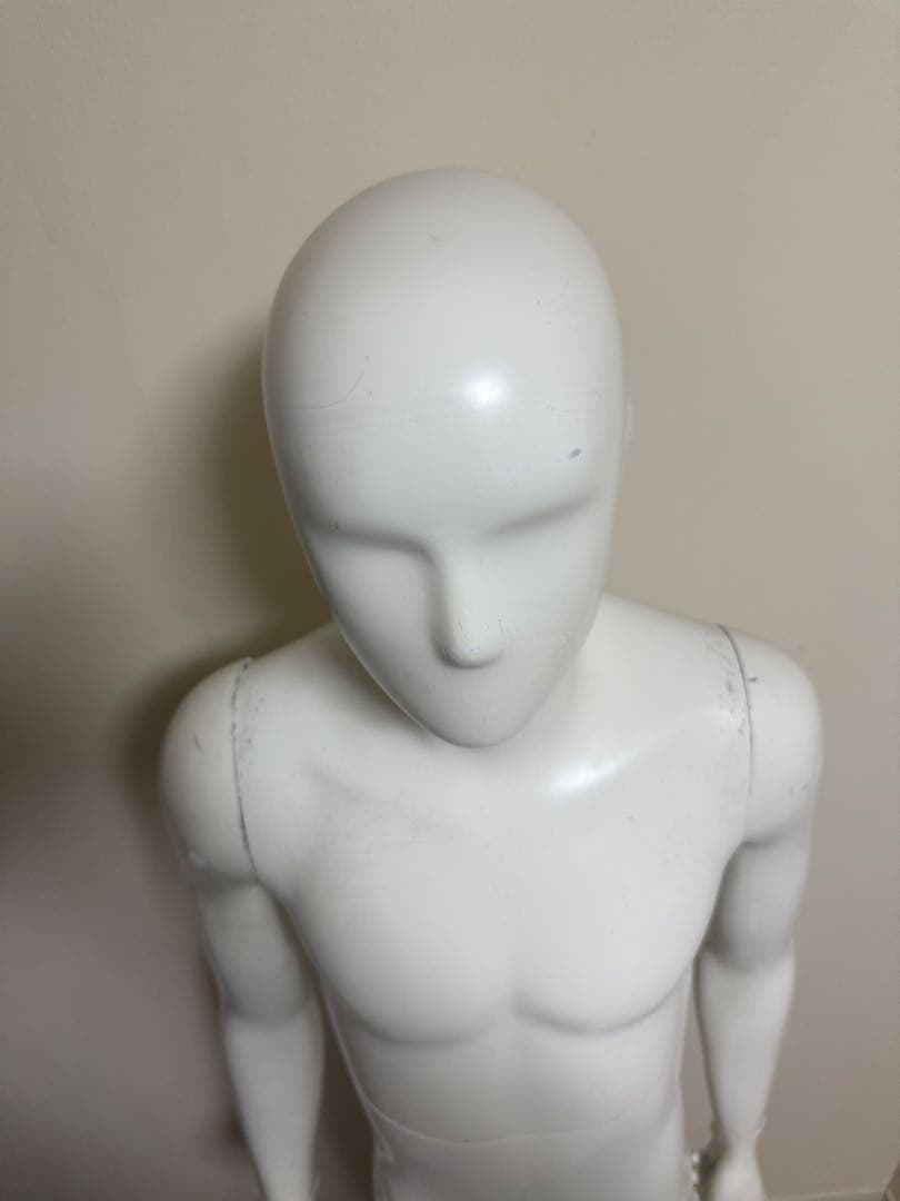 パールイデア　男性　全身トルソー　マネキン　白　高さ調整可能　ディスプレイ