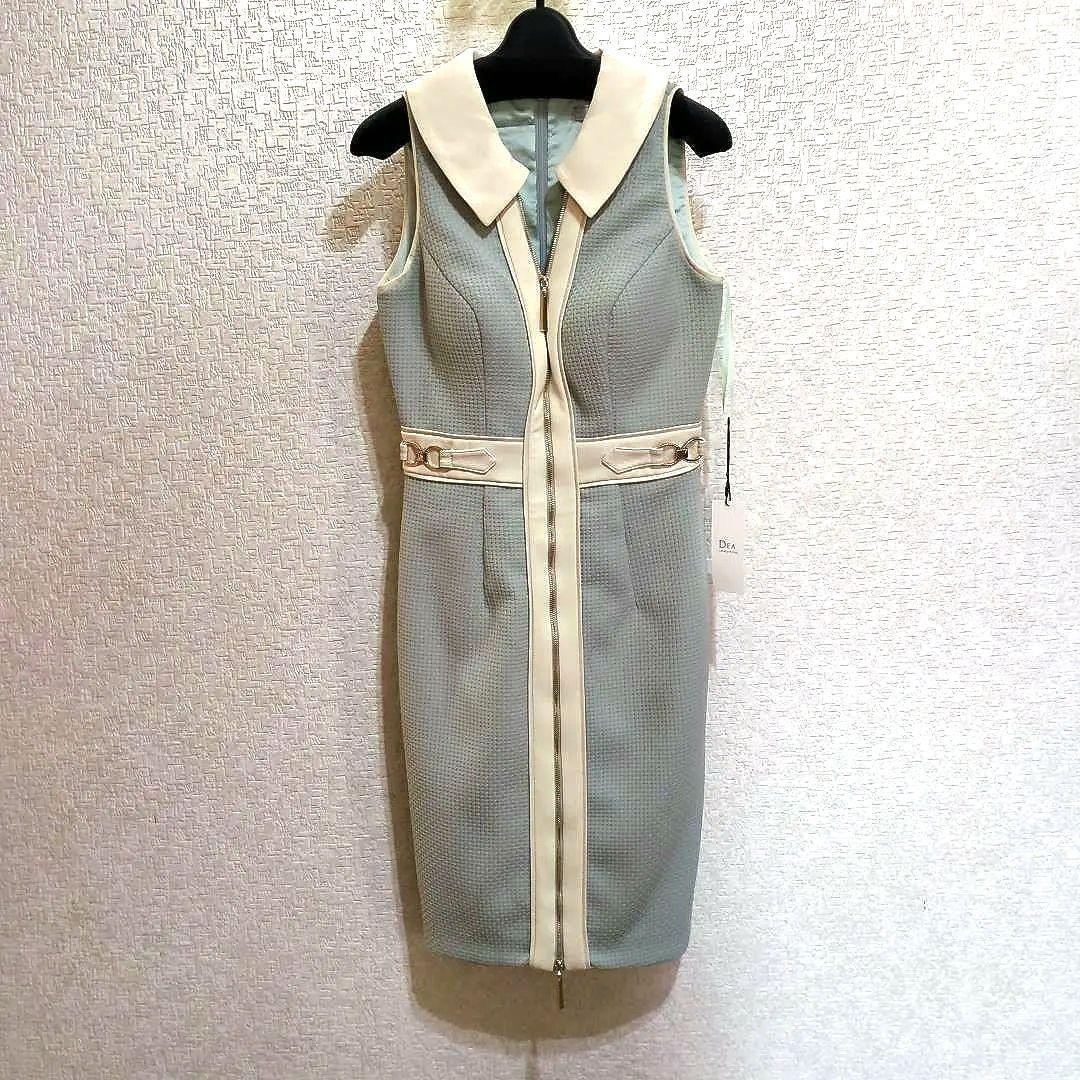 ローブドフルール【新品未使用】ミントグリーン タイトフィットドレスSサイズ