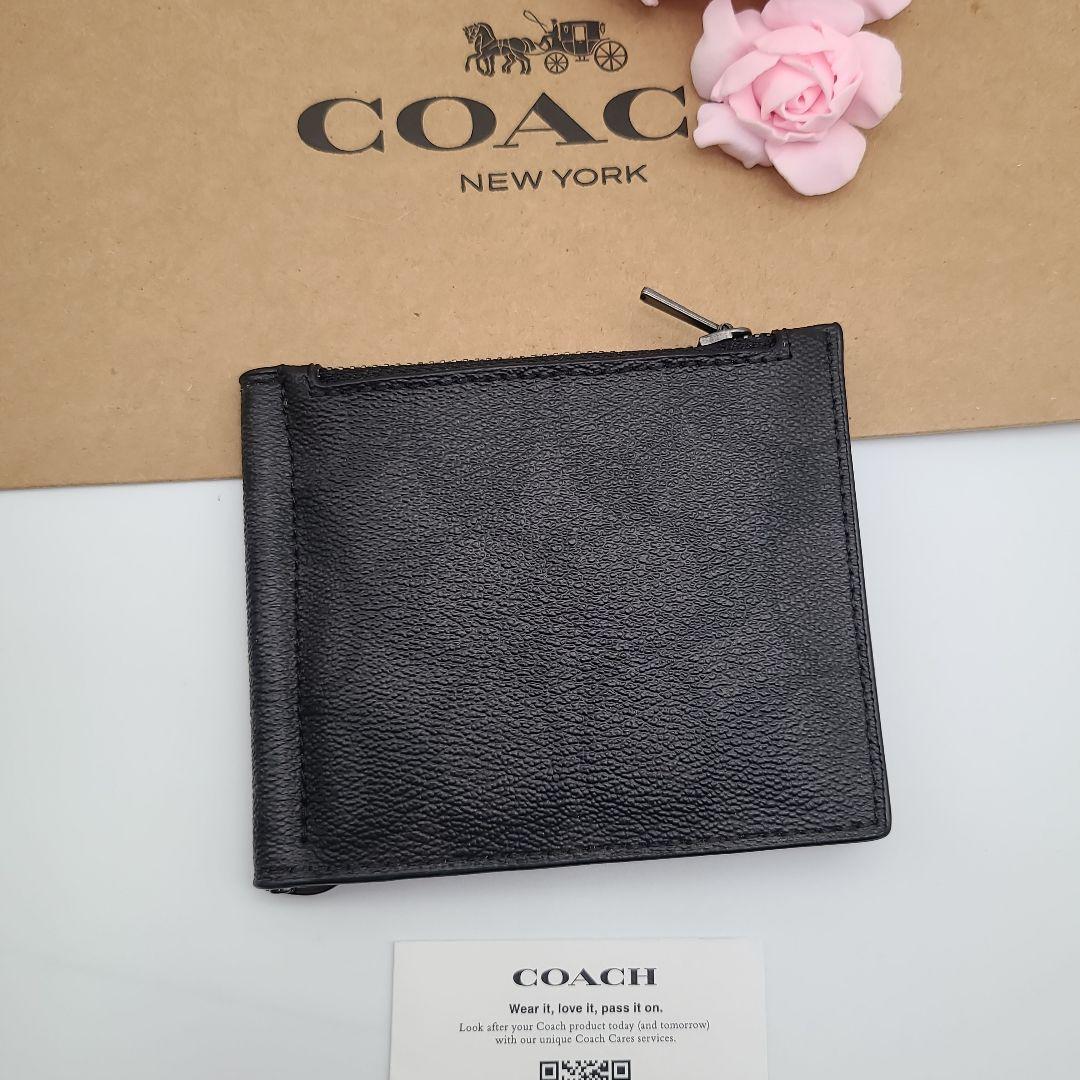 新品　COACH　コーチ　マネークリップ　財布　正規品