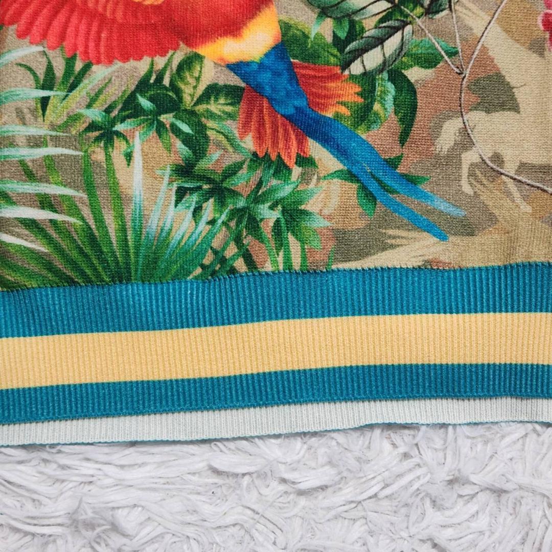 エトロ ニットトップス メンズM トロピカル カモフラ コットン 極美品