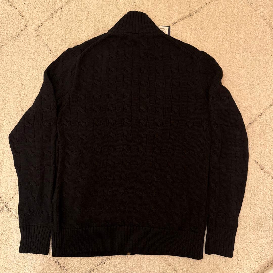 ラスリリPOLO RLケーブルニット フルジップセーター