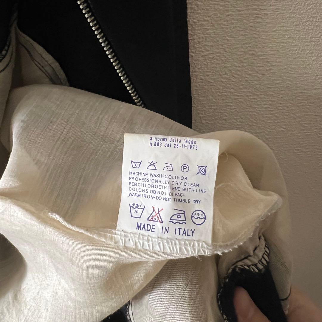 90s VERSACE シアー ボンバージャケット メデューサ ブラック 刺繍