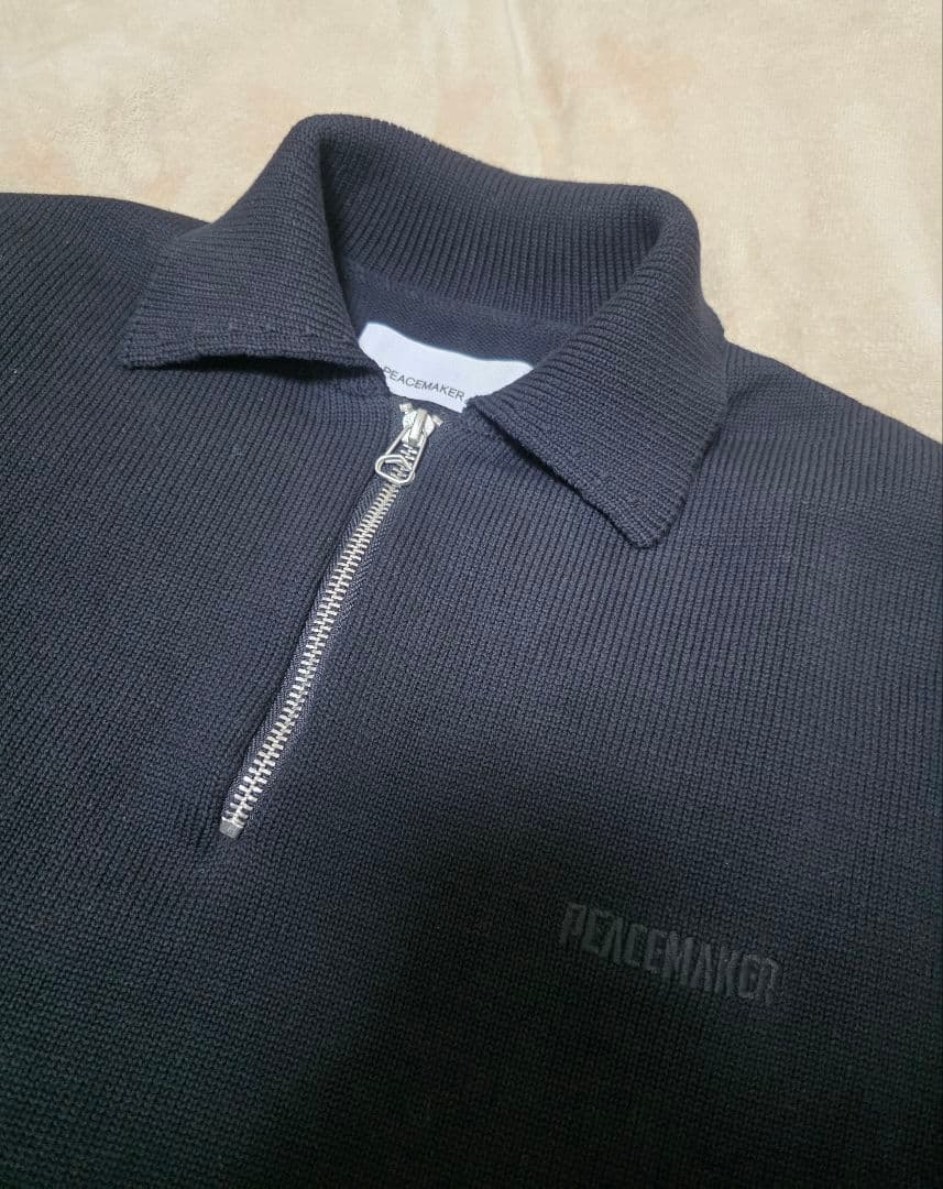 PEACEMAKER OAMC Knit Polo Sサイズ 黒 25AW