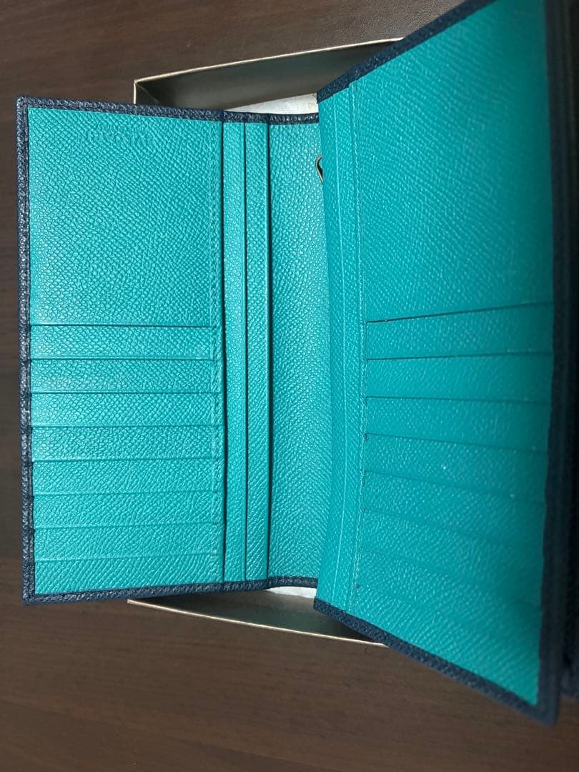 ネイビー レザー 長財布