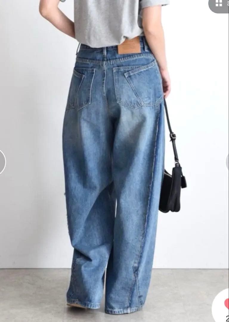 Eimee Lawリメイクカーブデニムパンツ